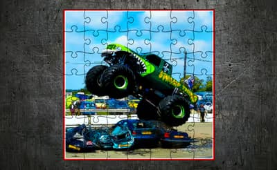 Monster Trucks Racing Puzzle