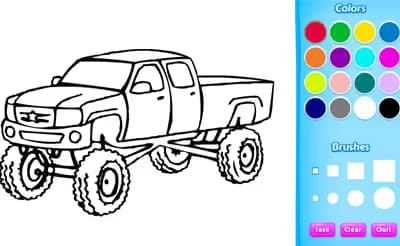 Monster Truck Coloring Book