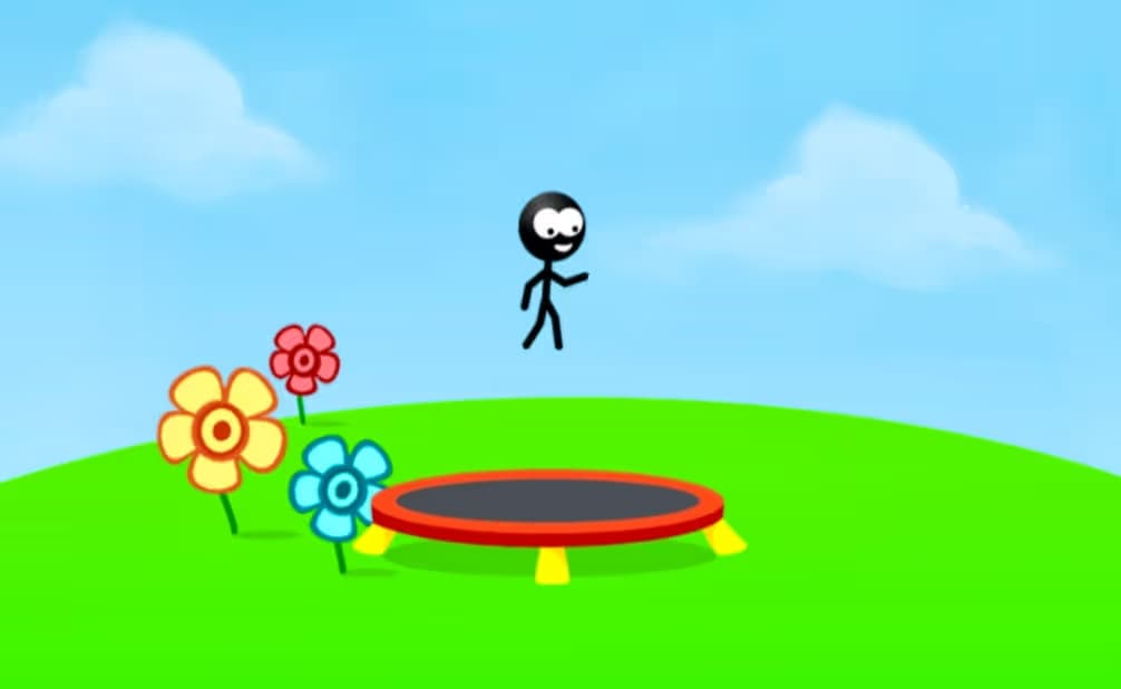 Trampoline Stickman