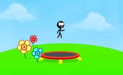 Trampoline Stickman