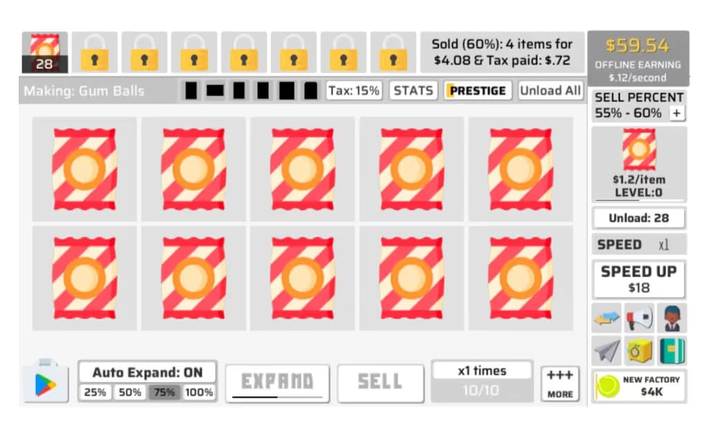 Idle Fill Factory 3