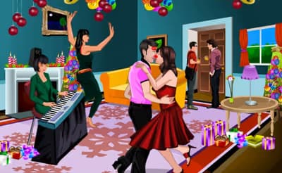 Christmas Eve Kissing
