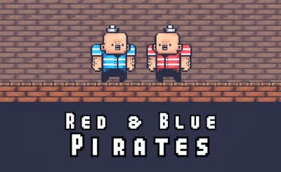 2 Player Red Blue Pirates