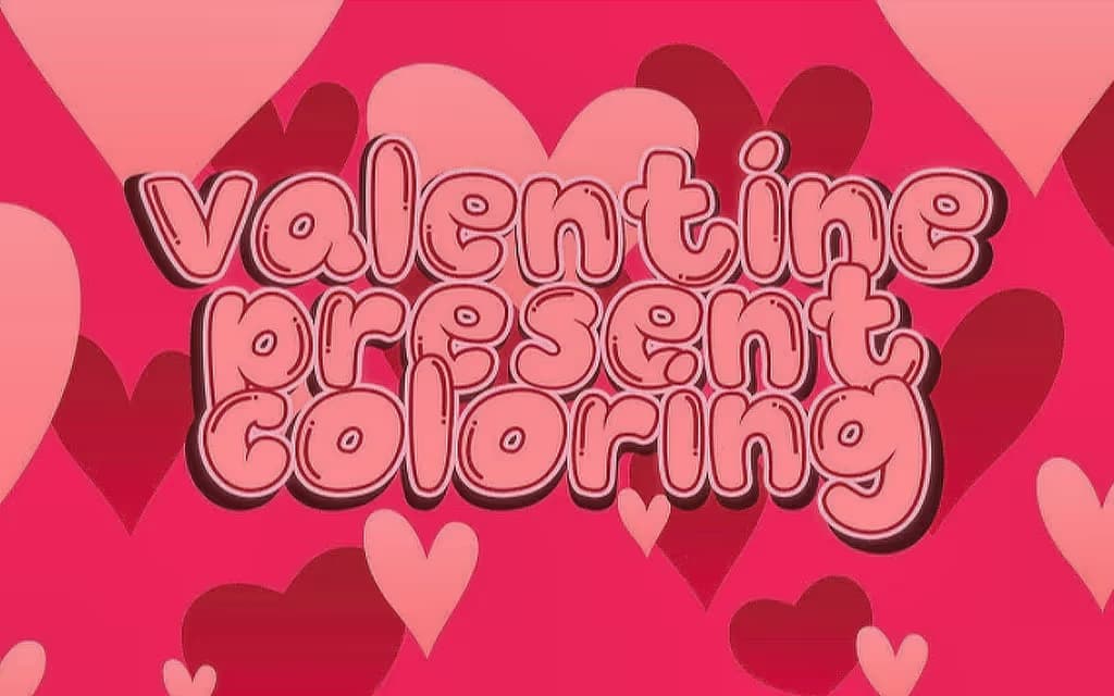 Valentine Present Coloring