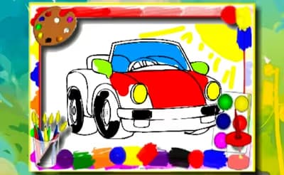 Cartoon Cars Coloring Book