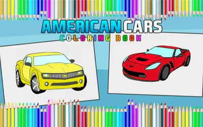 American Cars Coloring Book