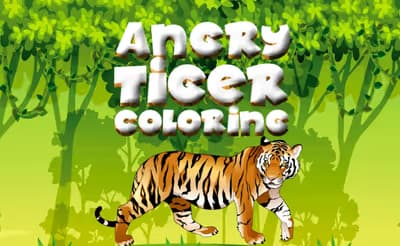 Angry Tiger Coloring
