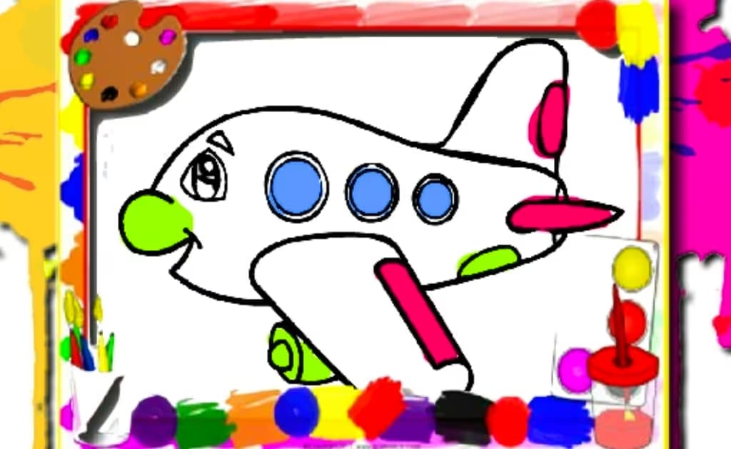 Airplane Coloring Book