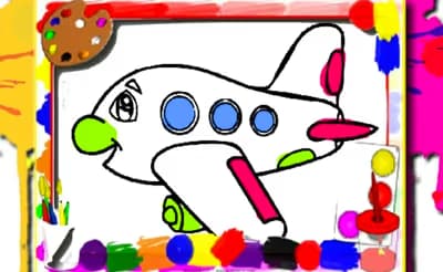 Airplane Coloring Book