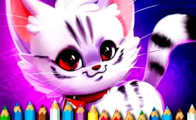 Cute Kitty Coloring Book