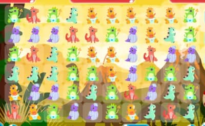 Colorful Dinosaurs Match 3