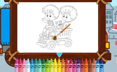 Toy Trucks Coloring
