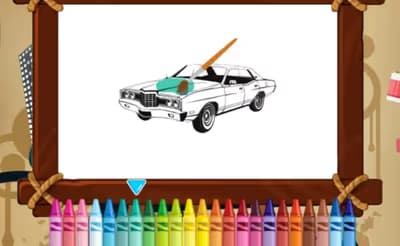 Retro Cars Coloring