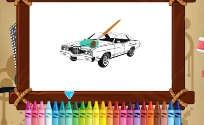 Retro Cars Coloring