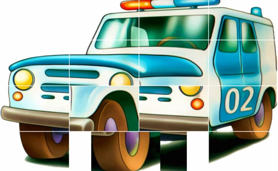 Cartoon Police Car Slide