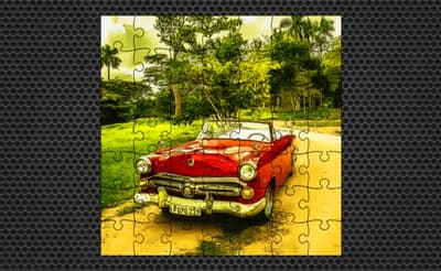 Cuban Vintage Cars Jigsaw