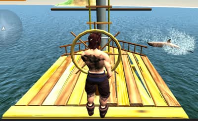 Raft Angry Shark Hunter