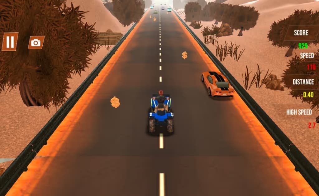 Quad ATV Traffic Racer