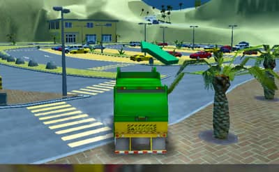 Island Clean Truck Garbage Sim