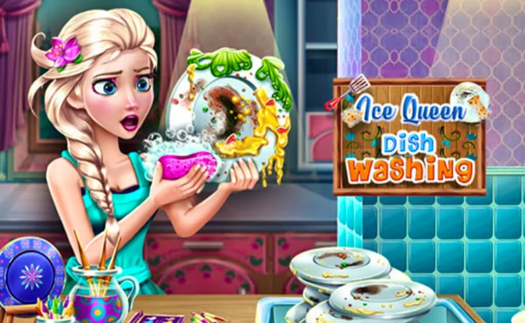 Ice Queen Dish Washing