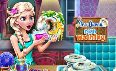 Ice Queen Dish Washing