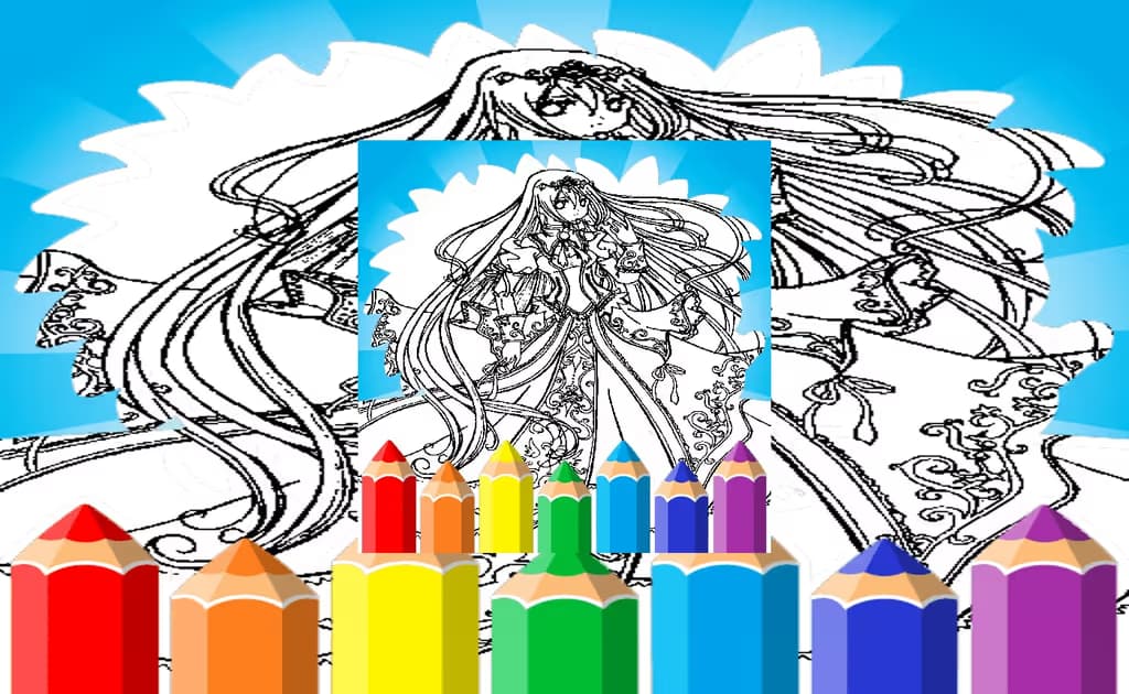 Anime Princess Coloring Pages