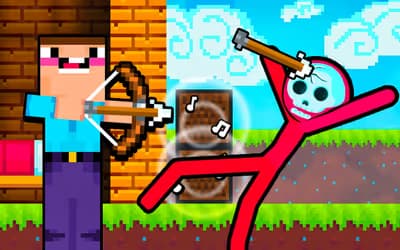 Noob Archer vs Stickman Zombie