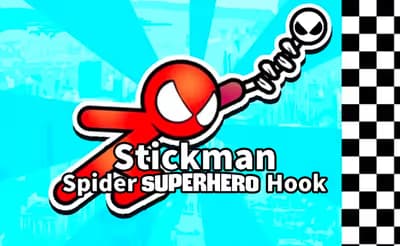 Stickman Spider Superhero with Hook