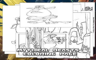 Mythical Beasts Coloring Page