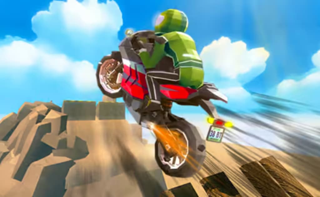 Cartoon Moto Stunt