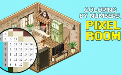 Coloring by Numbers Pixel Room