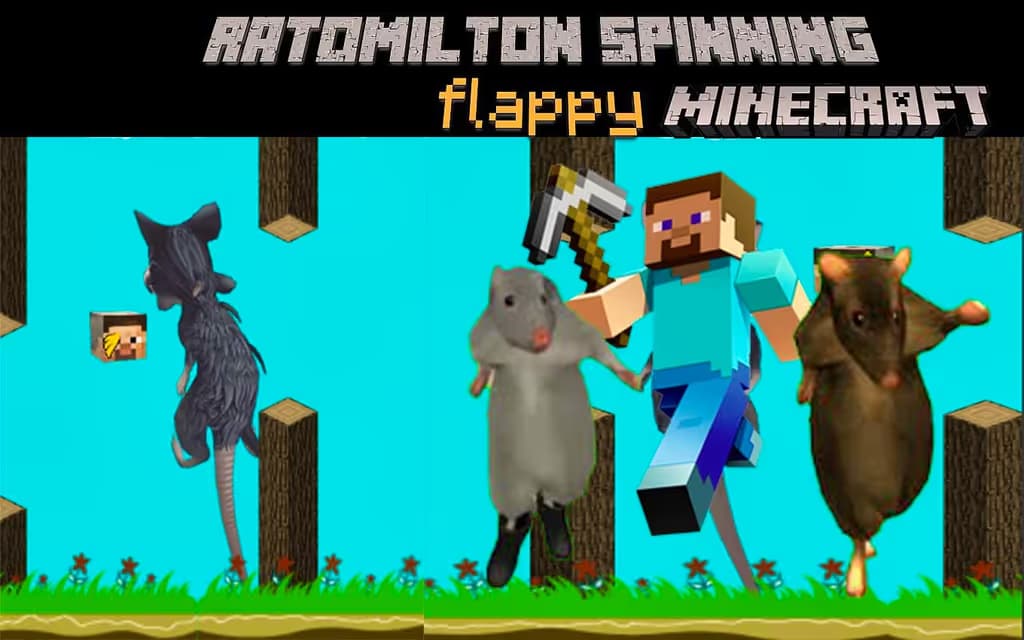 Ratomilton Spinning Flappy Minecraft