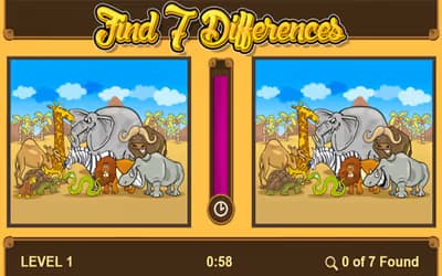 Find 7 Differences Game