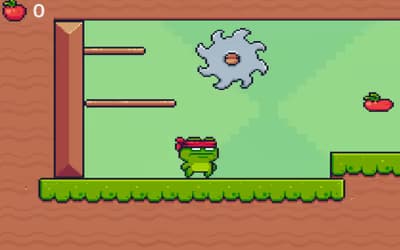 Green Ninja Collects Apples
